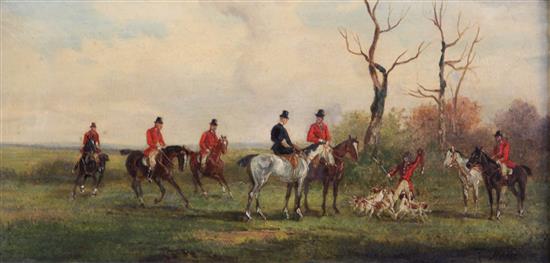 Rudolf Stone (19th/20th C.) Hunting scenes 6 x 12in.